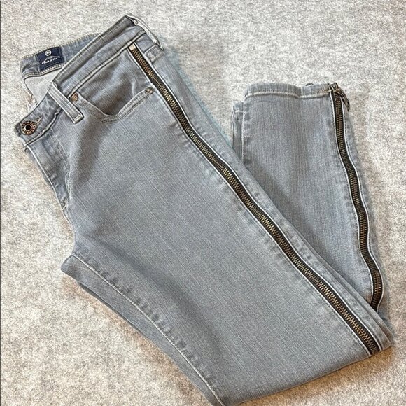 Ag Adriano Goldschmied Denim - AG The Camila Super Skinny Jeans – Size 27R | Distressed Gray 👖